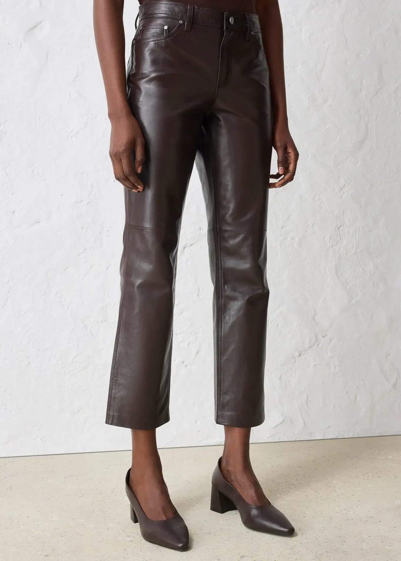 Pantalon en cuir d’agneau nappa