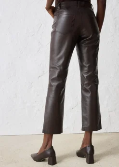 Pantalon en cuir d’agneau nappa