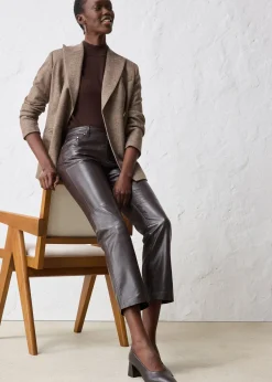 Pantalon en cuir d’agneau nappa