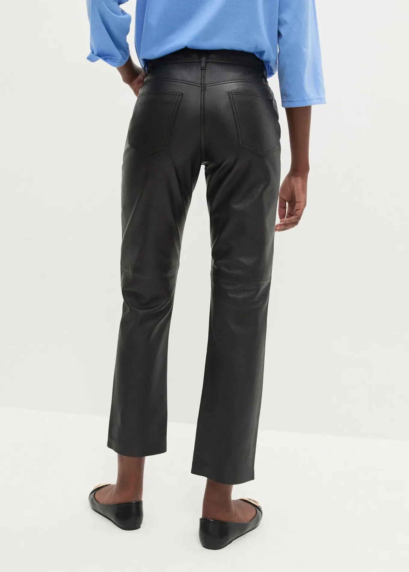 Pantalon en cuir d’agneau nappa