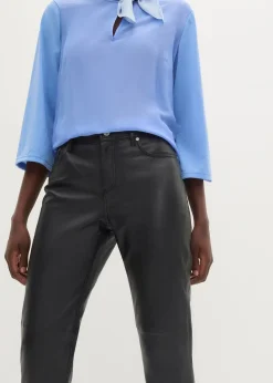 Pantalon en cuir d’agneau nappa