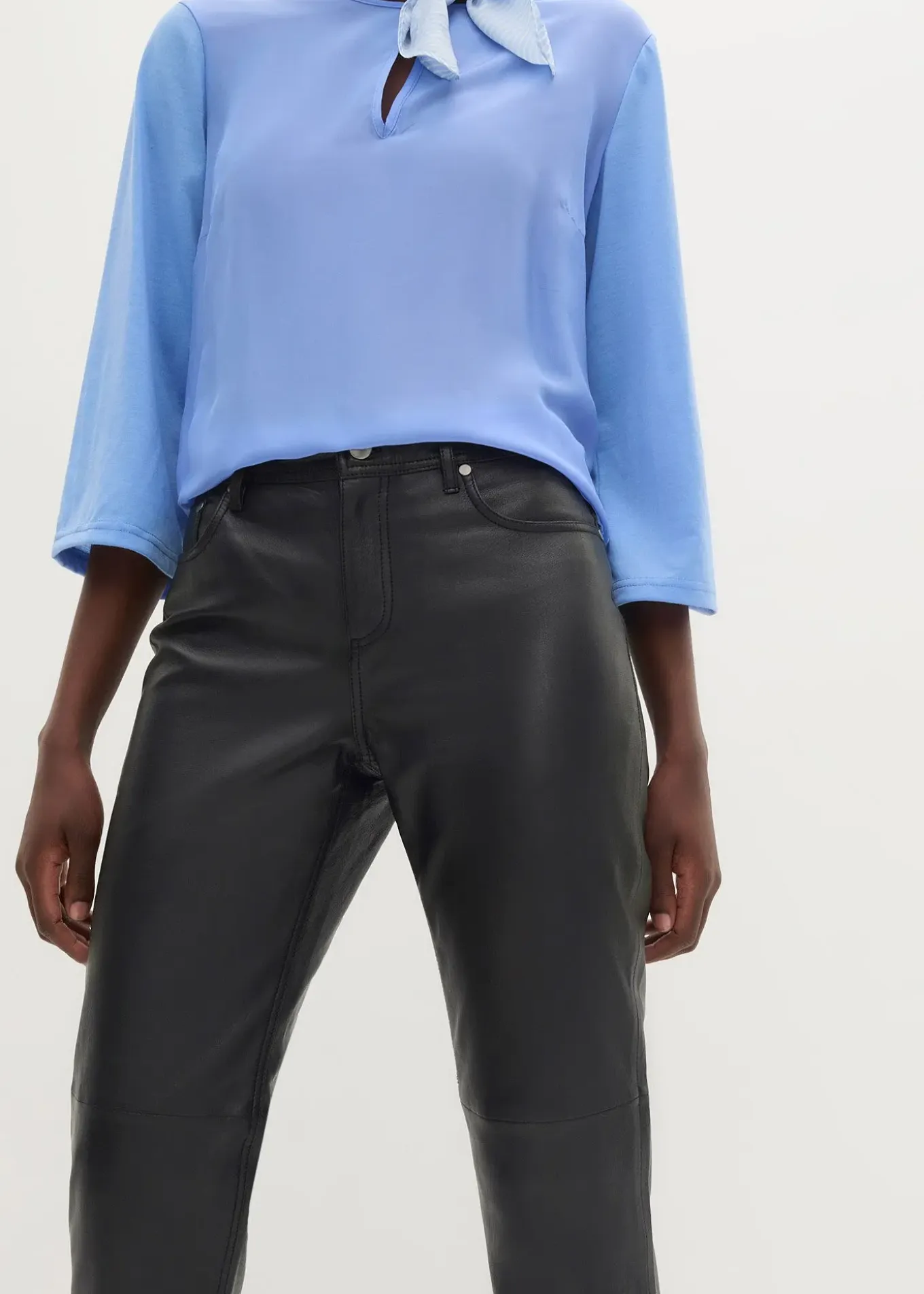 Pantalon en cuir d’agneau nappa