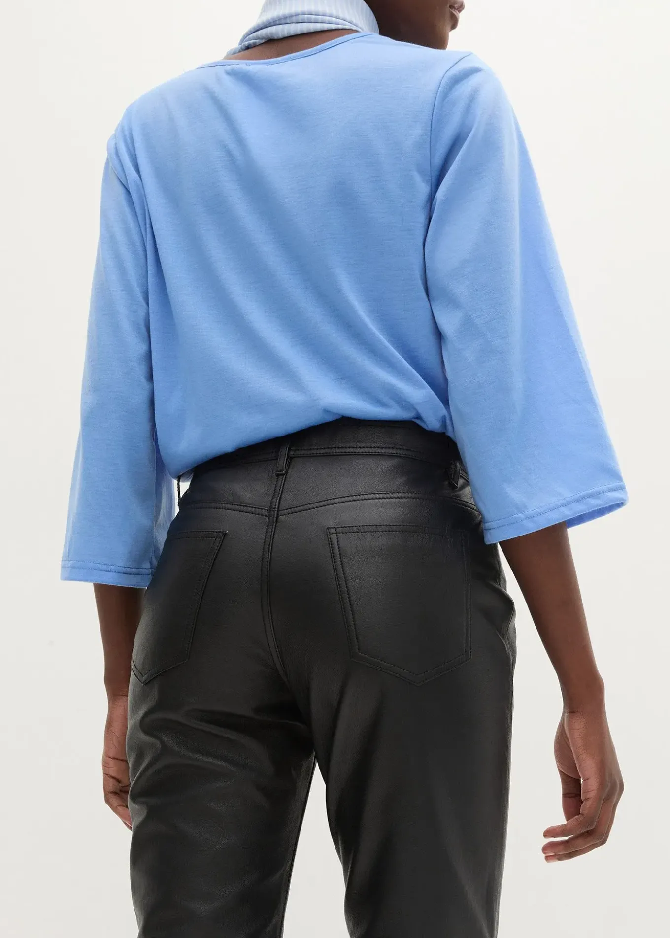 Pantalon en cuir d’agneau nappa