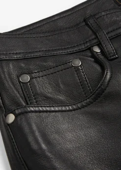 Pantalon en cuir d’agneau nappa