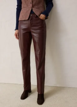 Pantalon en cuir d’agneau nappa