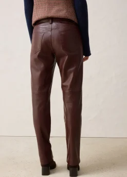 Pantalon en cuir d’agneau nappa