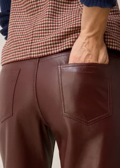 Pantalon en cuir d’agneau nappa