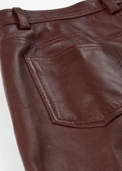 Pantalon en cuir d’agneau nappa