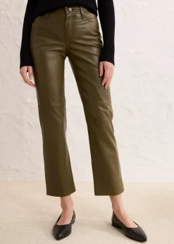 Pantalon en cuir d’agneau nappa