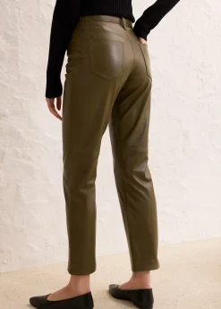 Pantalon en cuir d’agneau nappa