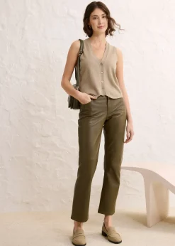 Pantalon en cuir d’agneau nappa