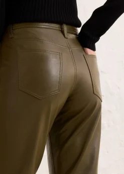 Pantalon en cuir d’agneau nappa