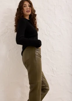 Pantalon en cuir d’agneau nappa