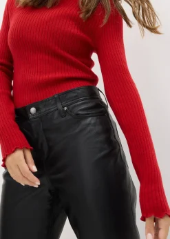 Pantalon en cuir d’agneau nappa