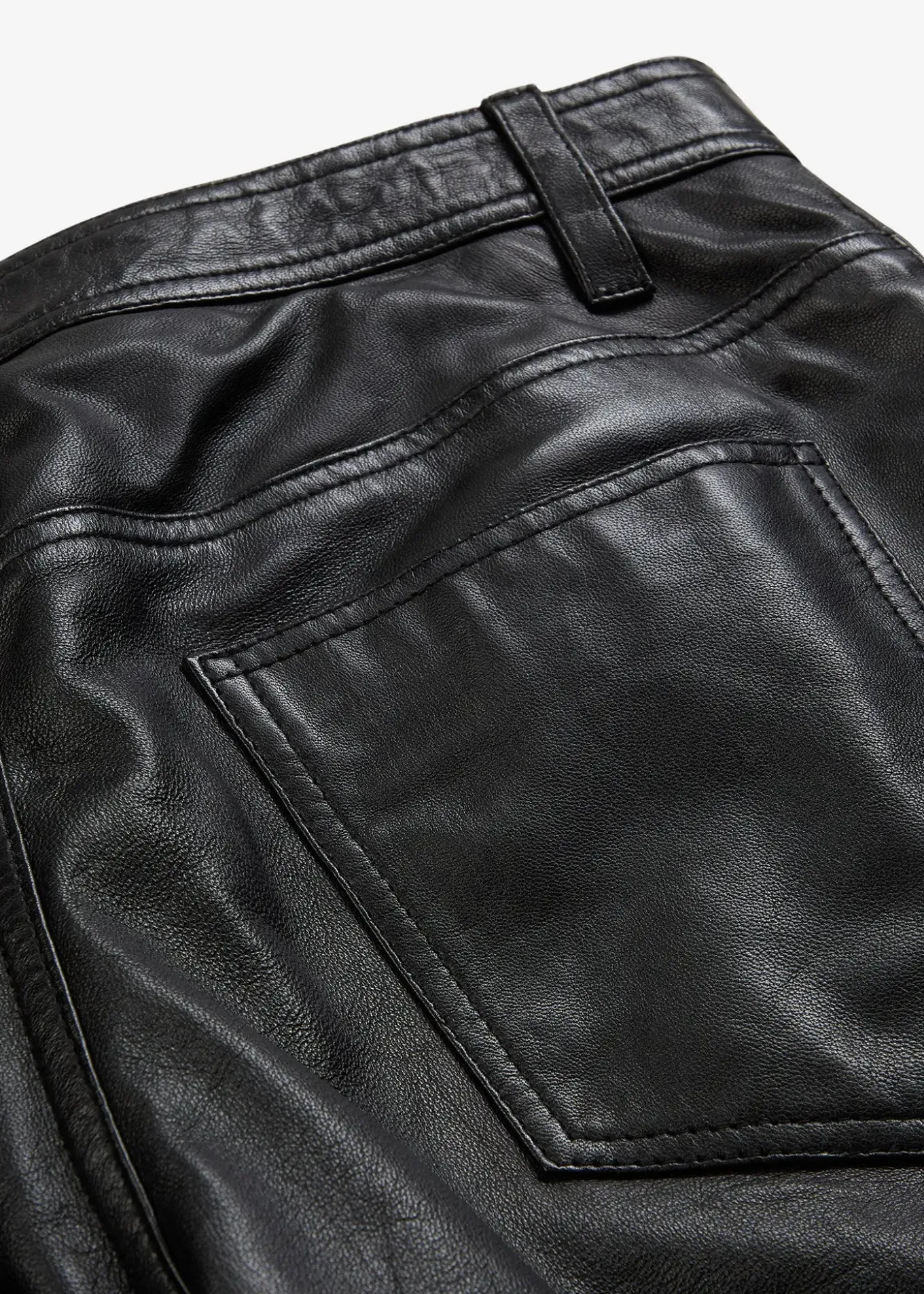 Pantalon en cuir d’agneau nappa