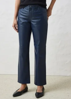 Pantalon en cuir d’agneau nappa