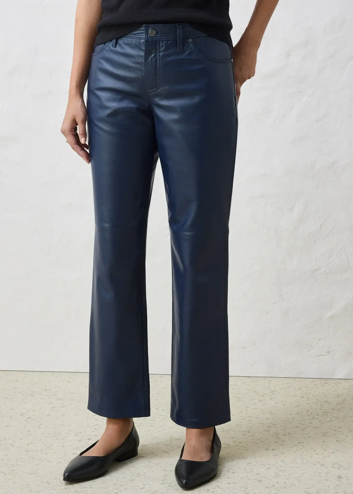 Pantalon en cuir d’agneau nappa