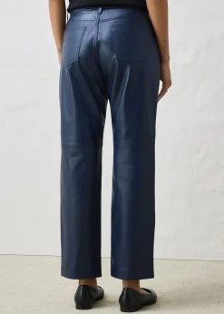 Pantalon en cuir d’agneau nappa
