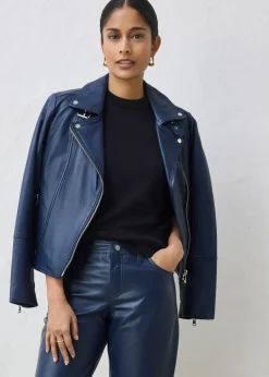 Pantalon en cuir d’agneau nappa