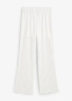 Pantalon en dentelle à taille élastiquée