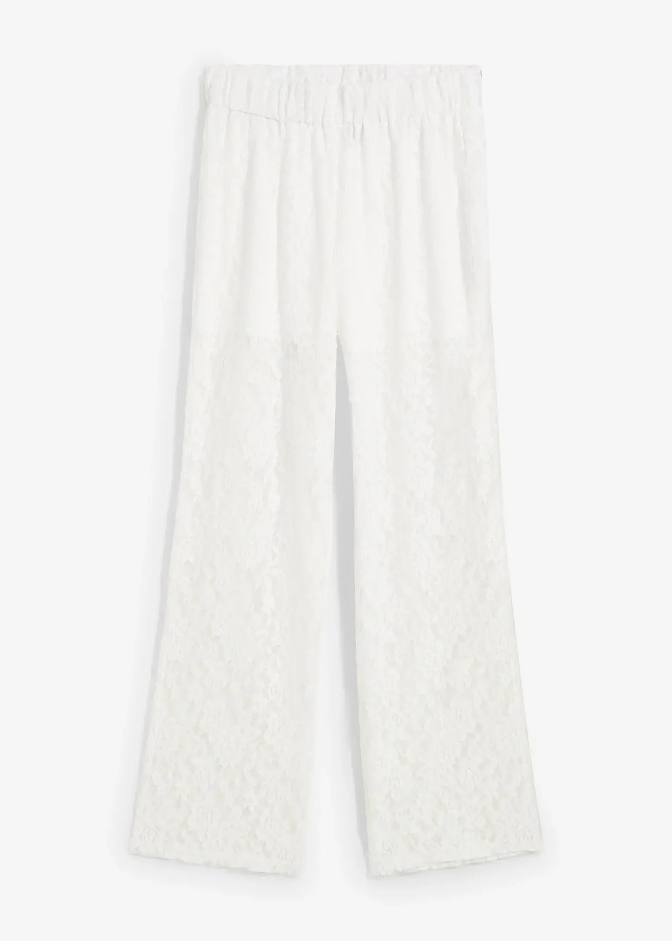 Pantalon en dentelle à taille élastiquée