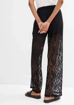 Pantalon en dentelle à taille élastiquée