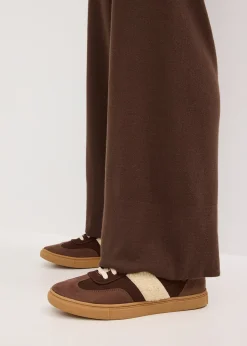 Pantalon en douce maille, viscose majoritaire