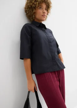 Pantalon en gaze de coton avec ceinture smockée