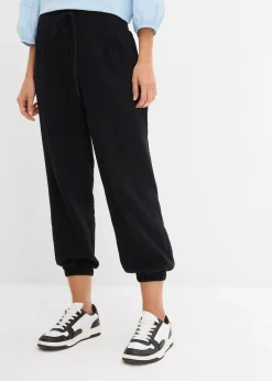 Pantalon en gaze de coton avec ceinture smockée