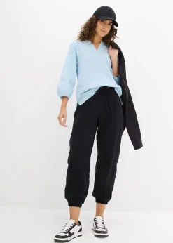 Pantalon en gaze de coton avec ceinture smockée