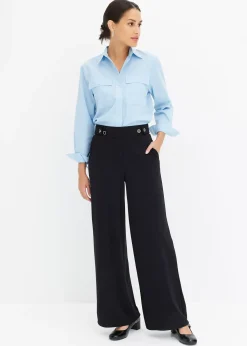 Pantalon en jersey à patte décorative