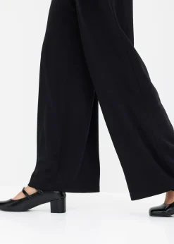 Pantalon en jersey à patte décorative