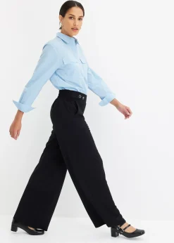 Pantalon en jersey à patte décorative