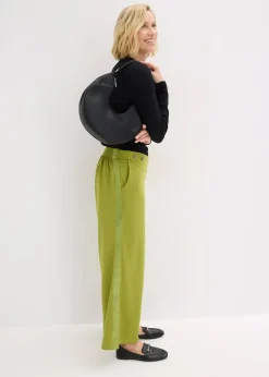 Pantalon en jersey à patte décorative