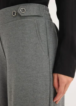 Pantalon en jersey à patte décorative