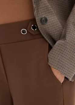 Pantalon en jersey à patte décorative