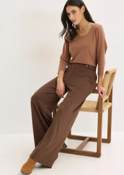 Pantalon en jersey à patte décorative