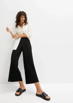 Pantalon en jersey à taille élastiquée