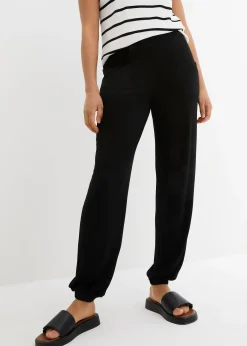 Pantalon en jersey à taille élastiquée