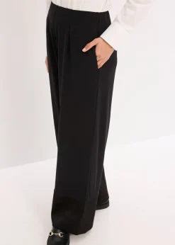 Pantalon en jersey avec empiècements satin