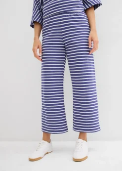 Pantalon en jersey coton texturé