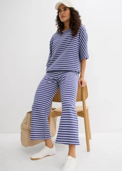 Pantalon en jersey coton texturé