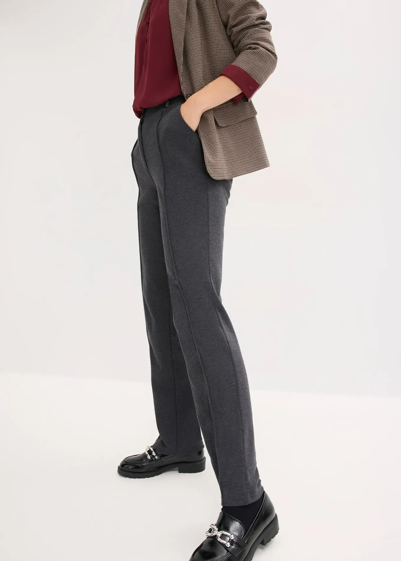 Pantalon en jersey coton avec passepoil