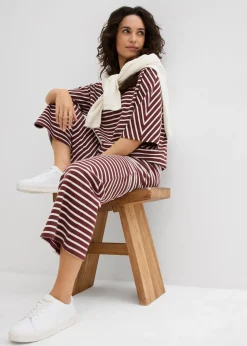 Pantalon en jersey coton texturé