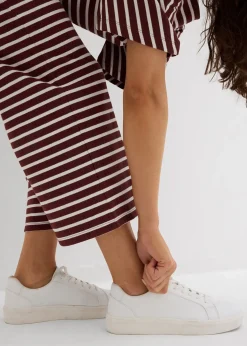 Pantalon en jersey coton texturé