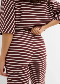 Pantalon en jersey coton texturé