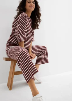 Pantalon en jersey coton texturé