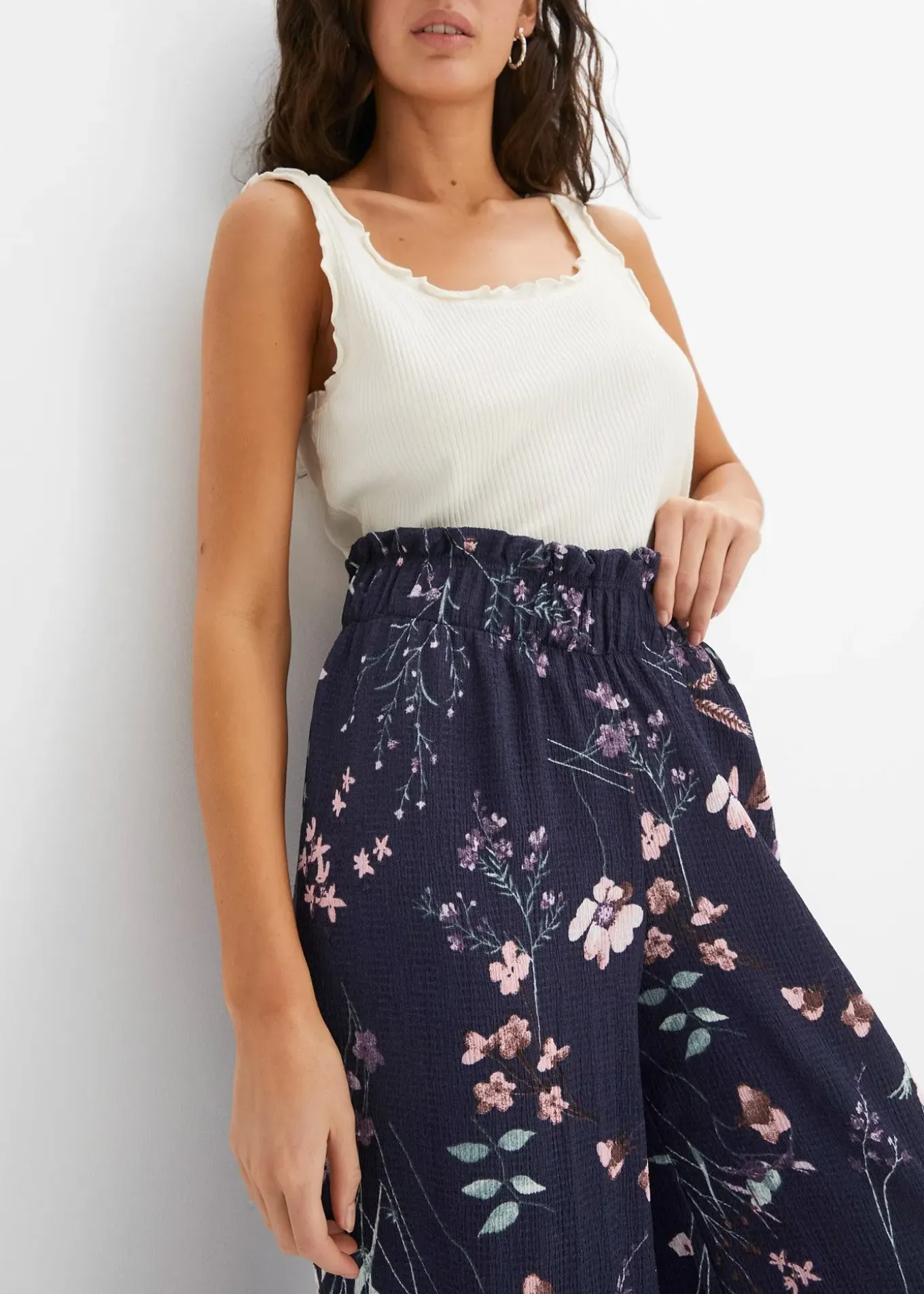 Pantalon en jersey de crêpe léger