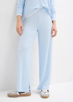 Pantalon en jersey effet maille