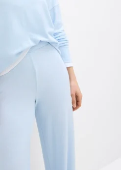 Pantalon en jersey effet maille